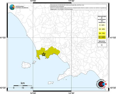 Mappa territorio comunale con almeno 3 questionari