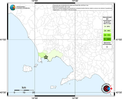 Mappa territorio comunale con almeno 3 questionari