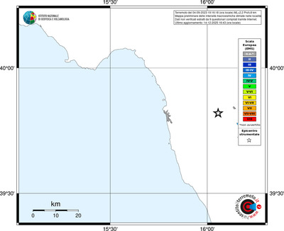 Mappa EMS - territori località