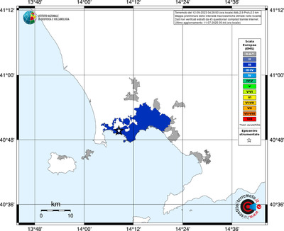 Mappa EMS - territori delle località