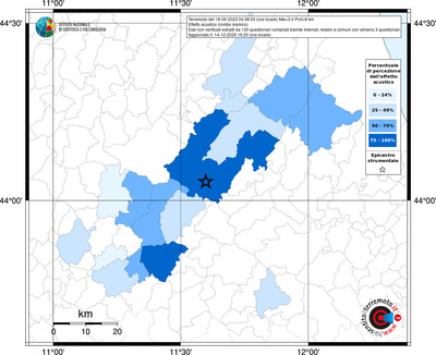Mappa territorio comunale con almeno 3 questionari