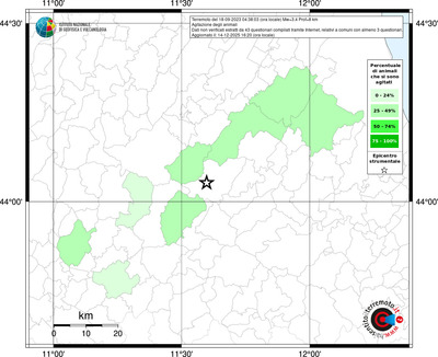 Mappa territorio comunale con almeno 3 questionari