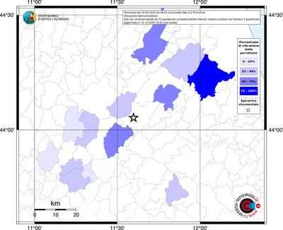 Mappa territorio comunale con almeno 3 questionari