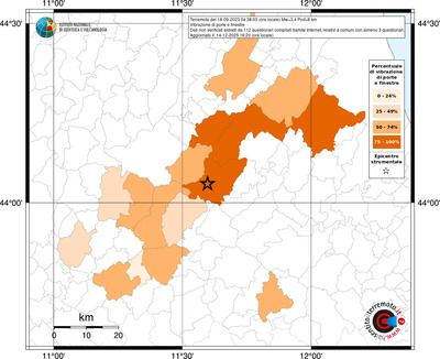 Mappa territorio comunale con almeno 3 questionari