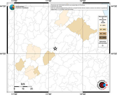 Mappa territorio comunale con almeno 3 questionari