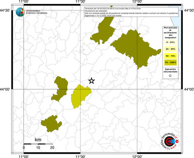 Mappa territorio comunale con almeno 3 questionari