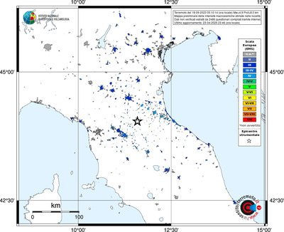 Mappa EMS - territori delle località