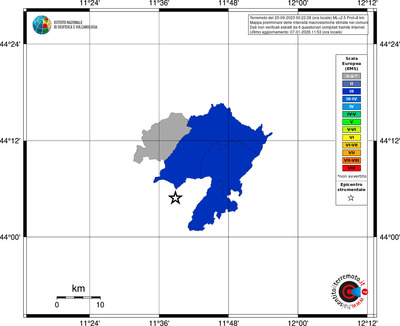 Mappa EMS - territori comuni