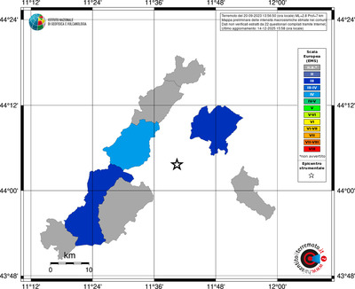 Mappa EMS - territori comuni