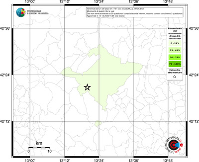 Mappa territorio comunale con almeno 3 questionari