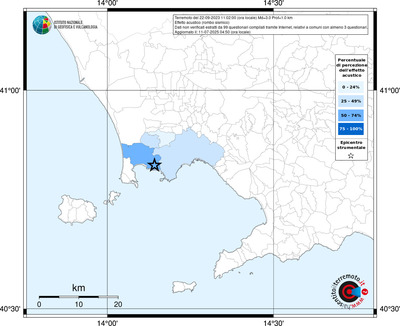Mappa territorio comunale con almeno 3 questionari