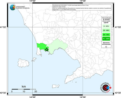 Mappa territorio comunale con almeno 3 questionari
