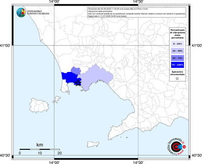 Mappa territorio comunale con almeno 3 questionari