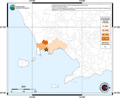 Mappa territorio comunale con almeno 3 questionari