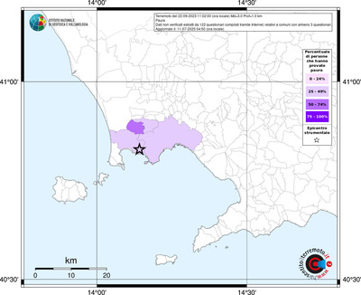 Mappa territorio comunale con almeno 3 questionari