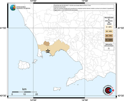 Mappa territorio comunale con almeno 3 questionari