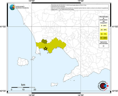 Mappa territorio comunale con almeno 3 questionari