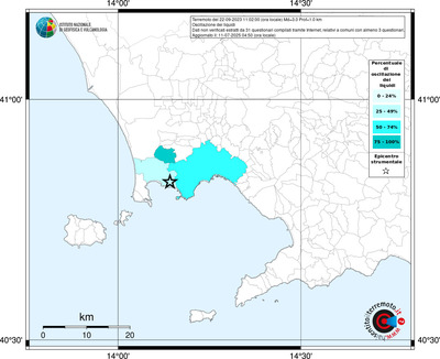 Mappa territorio comunale con almeno 3 questionari