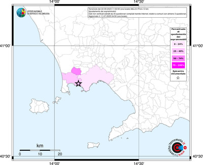 Mappa territorio comunale con almeno 3 questionari