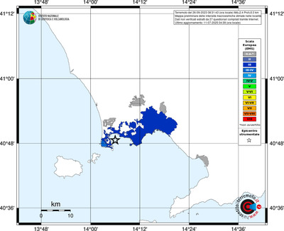 Mappa EMS - territori delle località