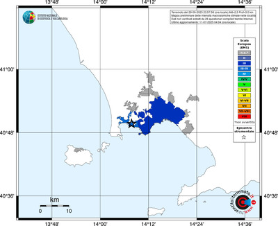 Mappa EMS - territori delle località