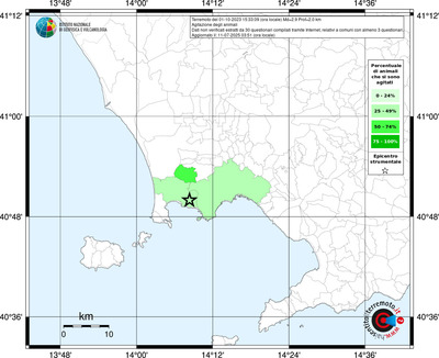 Mappa territorio comunale con almeno 3 questionari