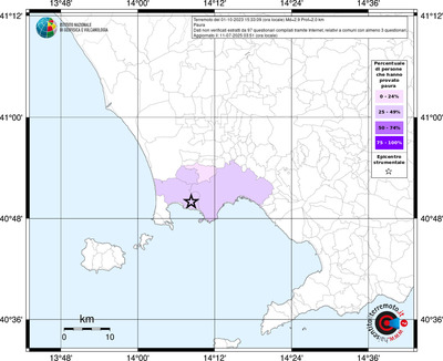 Mappa territorio comunale con almeno 3 questionari