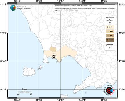Mappa territorio comunale con almeno 3 questionari
