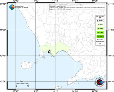 Mappa territorio comunale con almeno 3 questionari