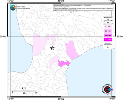 Mappa territorio comunale con almeno 3 questionari