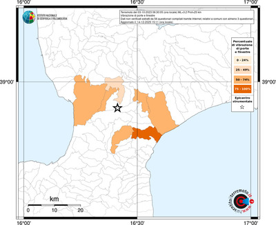 Mappa territorio comunale con almeno 3 questionari