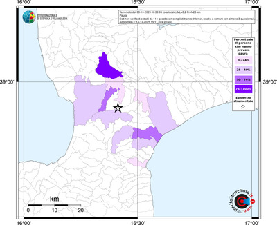 Mappa territorio comunale con almeno 3 questionari