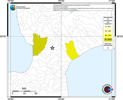 Mappa territorio comunale con almeno 3 questionari