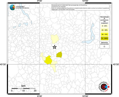Mappa territorio comunale con almeno 3 questionari