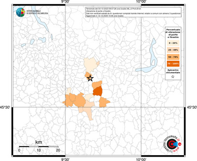 Mappa territorio comunale con almeno 3 questionari
