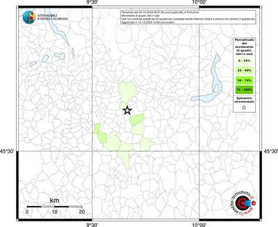 Mappa territorio comunale con almeno 3 questionari