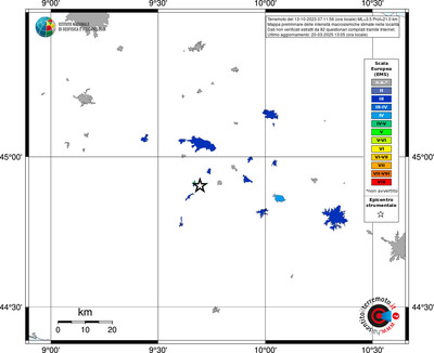 Mappa EMS - territori delle località