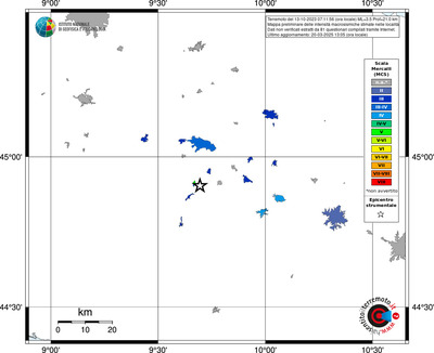 Mappa MCS - territori delle località