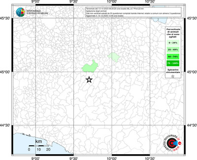 Mappa territorio comunale con almeno 3 questionari