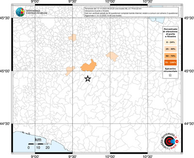 Mappa territorio comunale con almeno 3 questionari