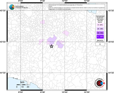 Mappa territorio comunale con almeno 3 questionari