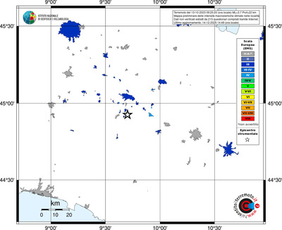 Mappa EMS - territori località