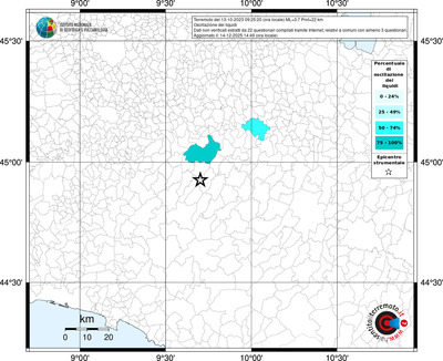 Mappa territorio comunale con almeno 3 questionari