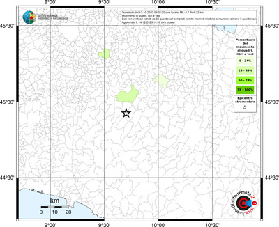 Mappa territorio comunale con almeno 3 questionari