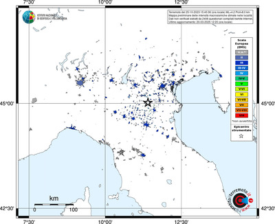 Mappa EMS - territori delle località