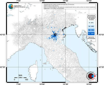Mappa territorio comunale con almeno 3 questionari