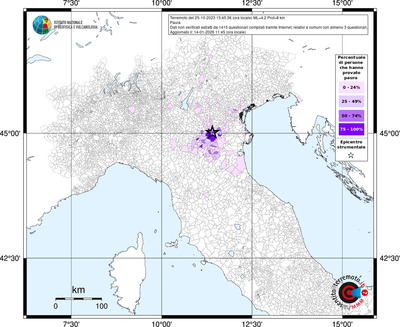 Mappa territorio comunale con almeno 3 questionari