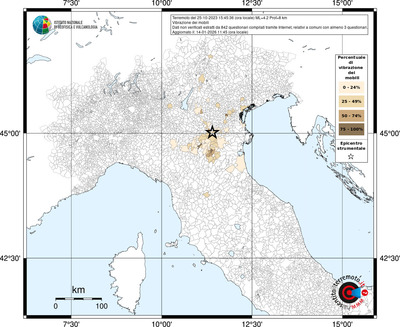 Mappa territorio comunale con almeno 3 questionari