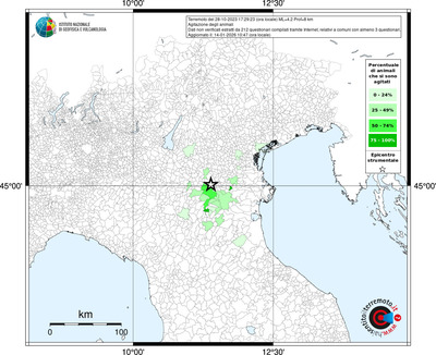 Mappa territorio comunale con almeno 3 questionari
