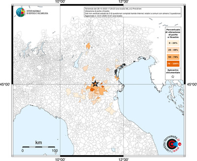 Mappa territorio comunale con almeno 3 questionari